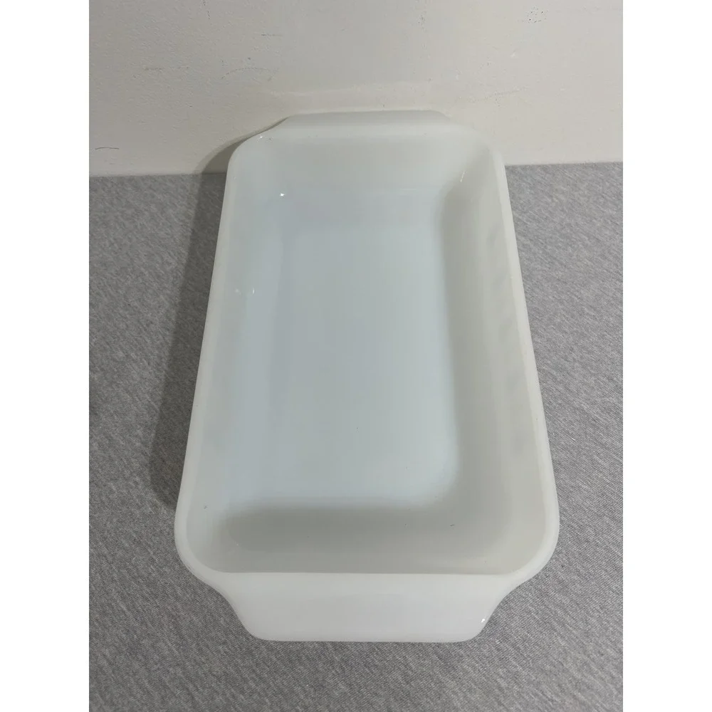 Vintage Anchor Hocking Milk Glass Baking Dish‎ 13x8 Starburst White USA Ovenware